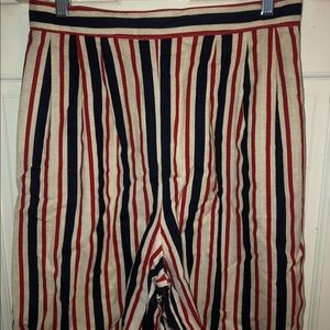 Linen Vertical Striped Bohemian Shorts